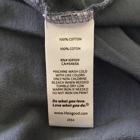 Life Is Good Dark Blue "Shell Yeah" Turtle Crusher Tee Men's Size L - Picture 8 of 10